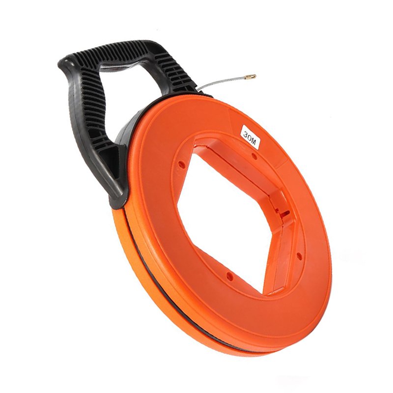 Fiberglass Cable Puller Diameter 4.0mm 30/45 Meter Flexible Glider Swivel Fish Tape Portable Reel Conduit Duct Wire Pulling Tool