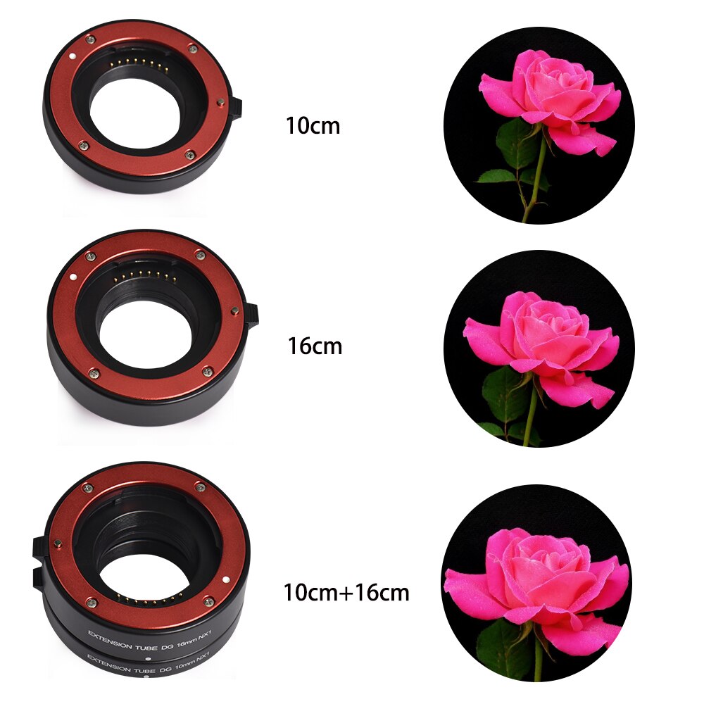 Auto Focus Macro Extension Tube Adapter Ring Set 10 Mm + 16 Mm Voor Samsung Nx Mount Camera Fotografie Accessoire