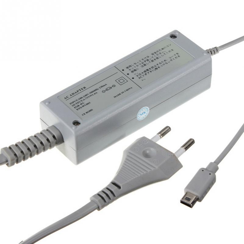 Game Power Charger 100V-240V EU Plug Wall Adapters Power Charger for Wii Gamepad Controller