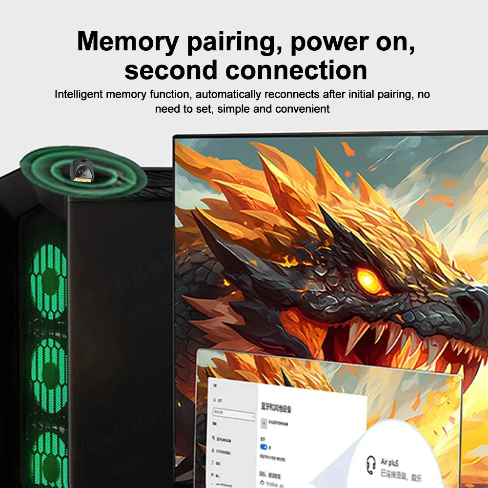 USB Bluetooth 5.4 5.3 Ricevitore Trasmettitore Adattatore Bluetooth Adattatori dongle wireless per PC Mouse wireless Tastiera Musica Audio