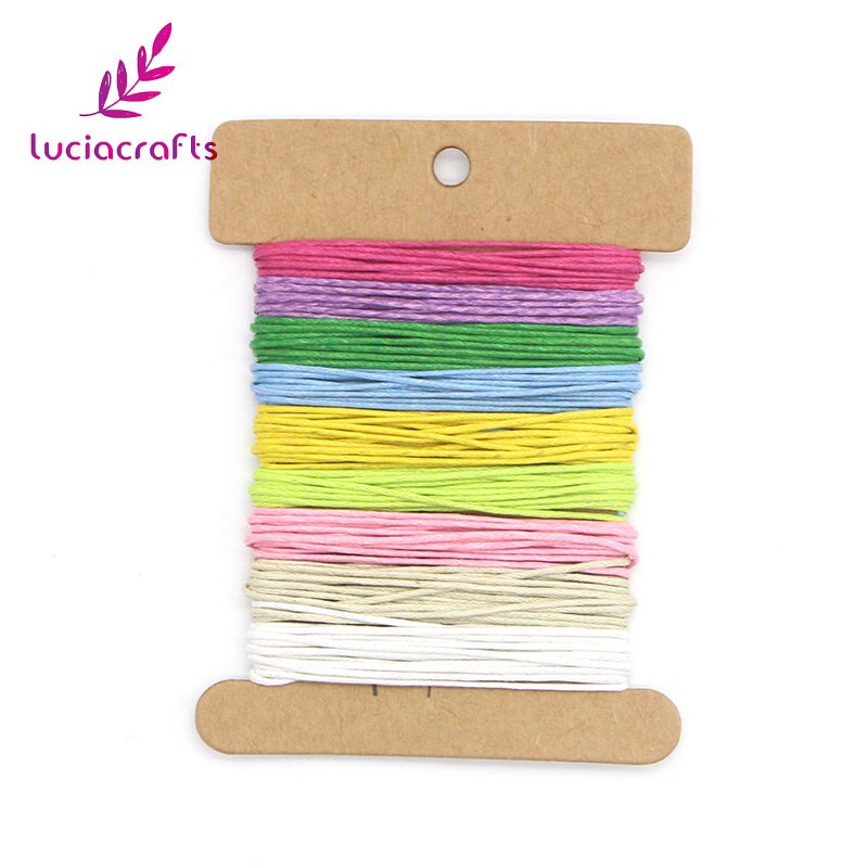 Lucia crafts 1mm draads koorden shamballa touw gewaxt katoenen touw kettingkoord diy handgemaakte montagematerialen  w0701
