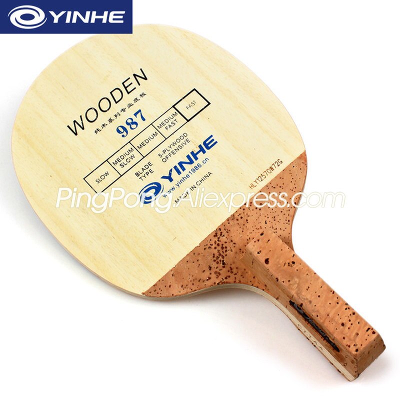 YINHE 987 Tafeltennis Batje - 5 Laags Hout - Japans Penhouder JS Handvat - Offensieve Snelheid