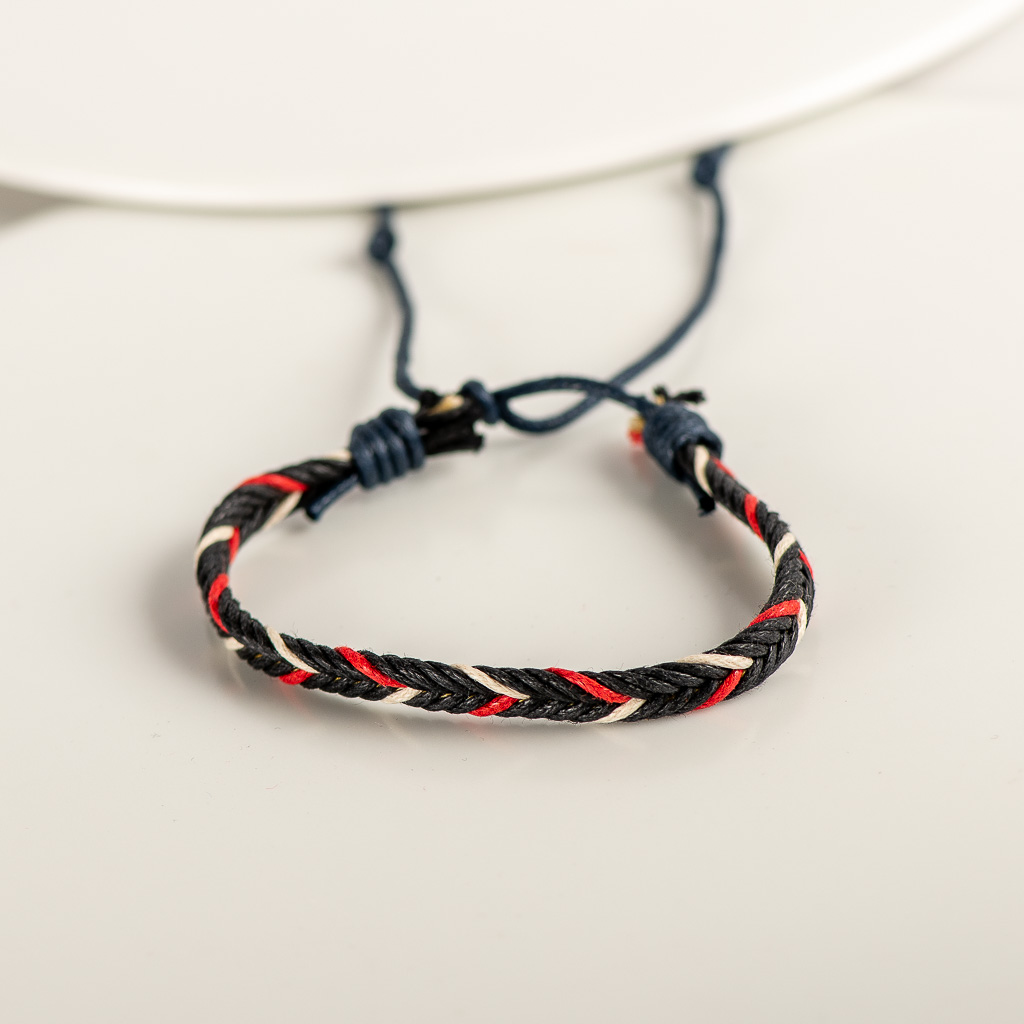 Pulsera ajustable de cuerda de macramé hecha a mano para mujer, lote de pulseras tejidas de hilo, , # KY301: Oro oscuro