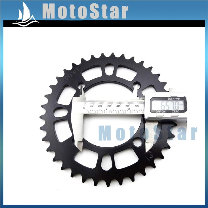 420 76mm 37 tand sort bagkæde kædehjul til kinesisk pit dirt bike pitmotards taotao coolster sdg thumpstar 50cc-160cc