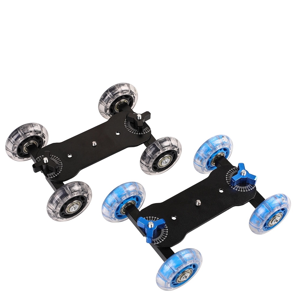 DSLR Camera Video Photograph Rail Rolling Track Slider Skater Table Dolly Car Blue Flexible For Speedlite 5d2 7D 60D