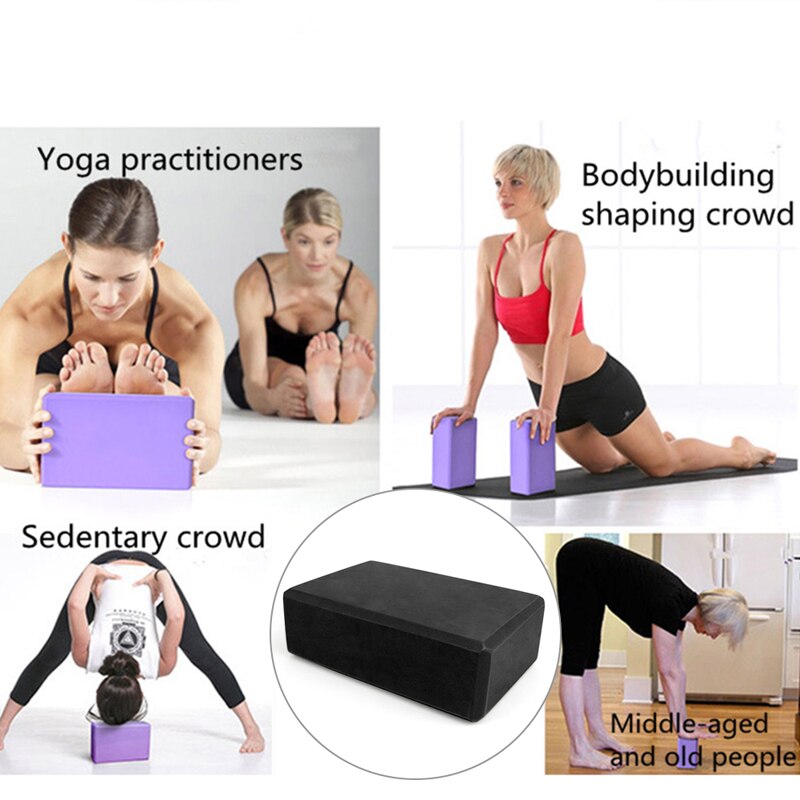 Høj tæthed eva yoga blok farverig skum blok pilates mursten fitness træning strækker sundhedstræning til gym kropsformning # x