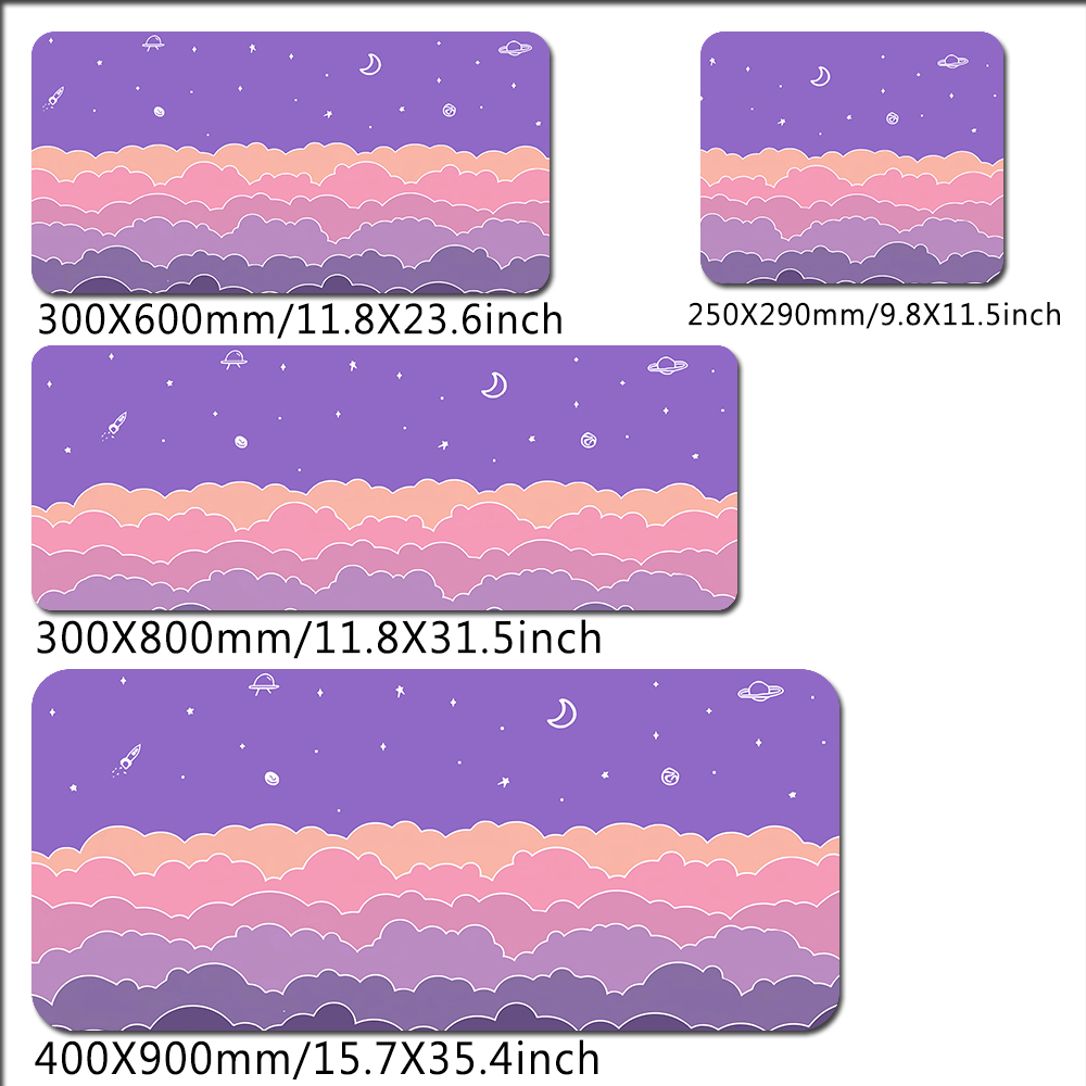 Mouse Pad Cute Aesthetic Big xxl Large Kawaii women Desk Mouse pads Anime Computer Mat Office Mousepad 900x400 Pink Gamer Pc: XS / WHITE
