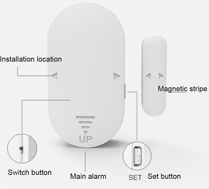 Simple Battery Garage Door and Window Security Burglar Alarm Siren Automatic door and window Intelligent alarm