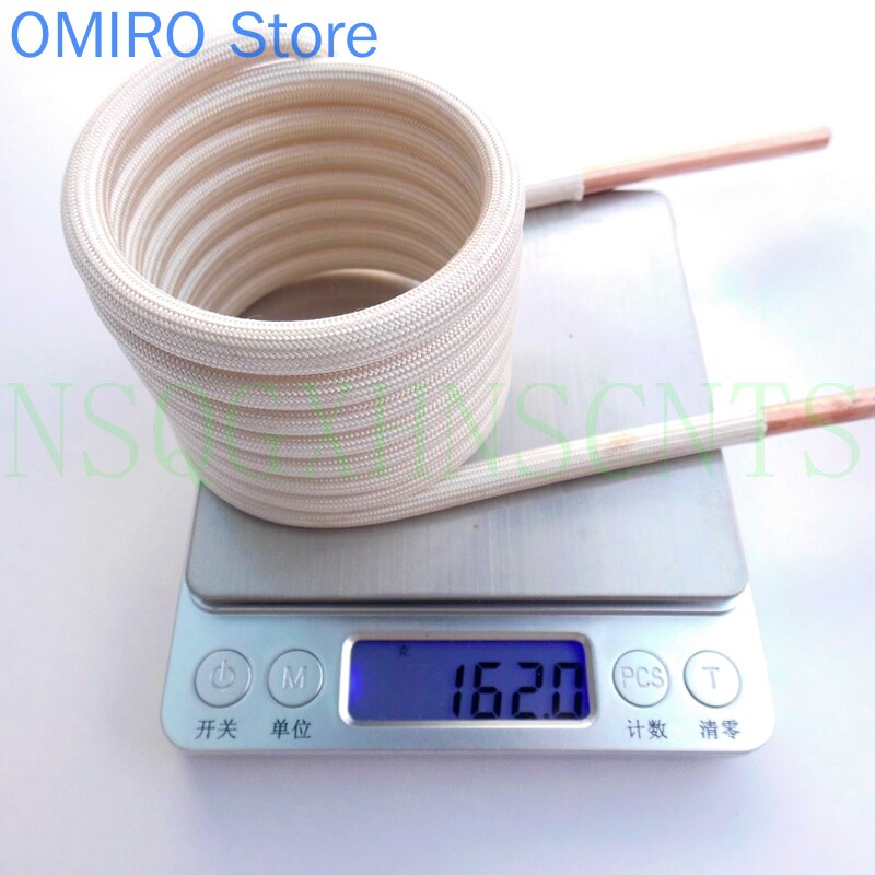 Induction heating coil ZVS copper tube water cooled high frequency furnace medium frequency 6mm quenching tap less heating head