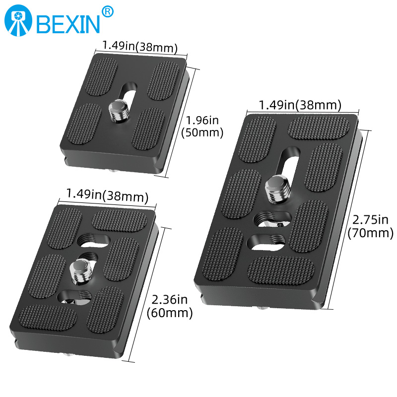 BEXIN Universal Tripod Plate Quick Release Plate Camera Quick Clamp PU Plate for Dslr Camera Arca Swiss Ballhead Tripod