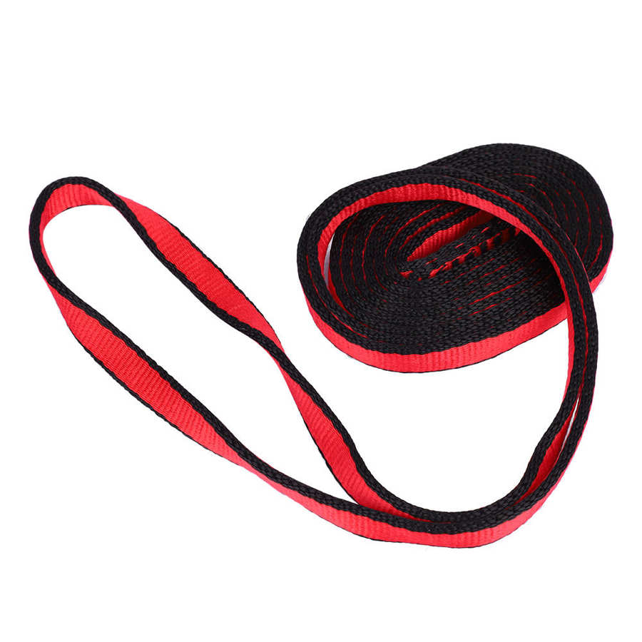 23KN 150cm Climbing Sling Tube Nylon Webbing Rope Cord Bearing Strap Belt Rope❤T: 150cm red sling