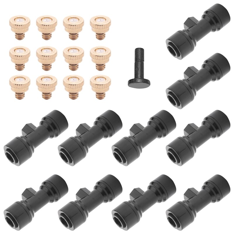 Misting Nozzles Kit Fog Nozzles For Patio Misting System Outdoor Cooling System Garden Water Mister: Default Title