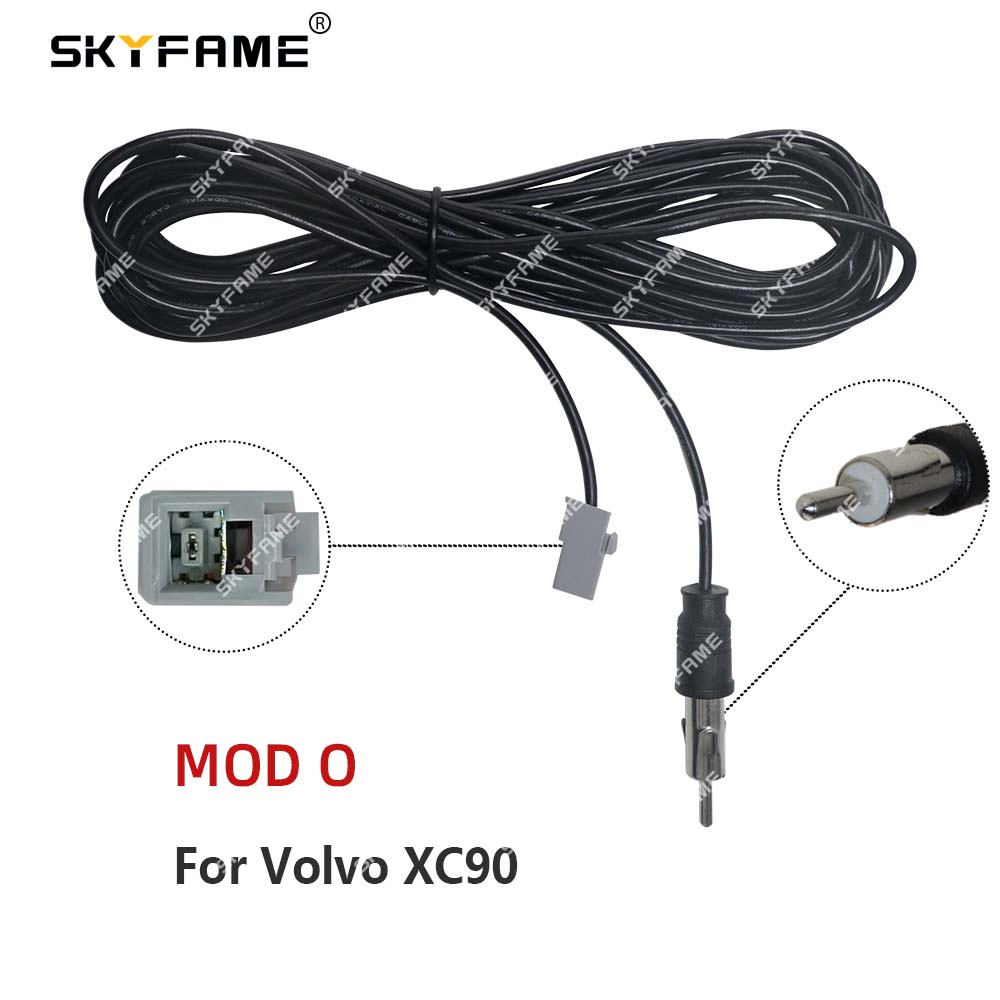 SKYFAME Car Radio FM AM Antenna Converter Adapter Extended Line Plug For Car Playe DVD Android Multimedia Navigation: Yellow