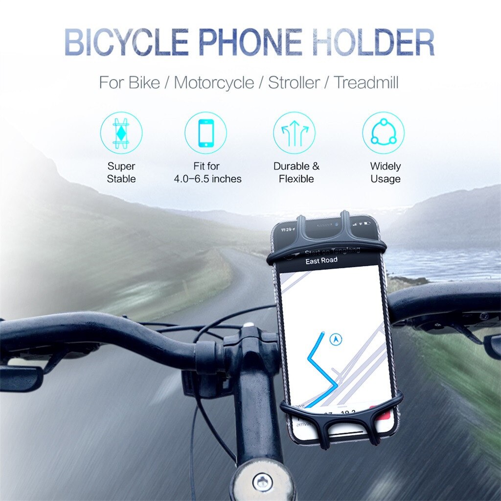 #H25 Bike Phone Holder 360°Rotation Silicone Bicycle Motorcycle Handlebar Mount bycicle phone holder Bicycle Handlebar Mount