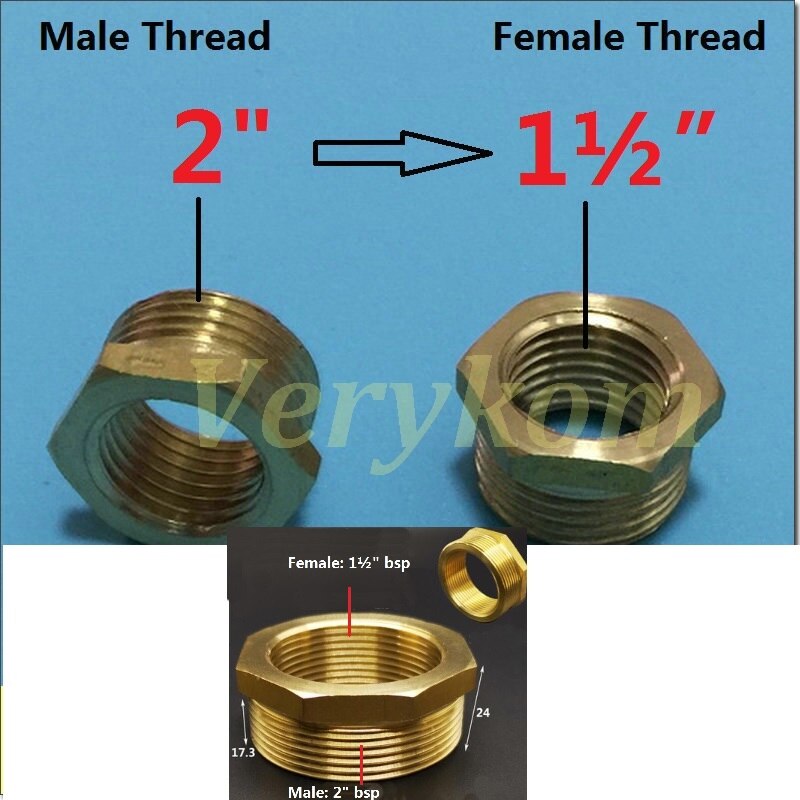 10x Verykom Pneumatische Messing Verloopstuk Fitting 3/4 "1/2" Male Naar 1/8 "3/8" 1/4 "Vrouwelijke Verminderen adapter Lucht Water Gas DN10/15/20/25