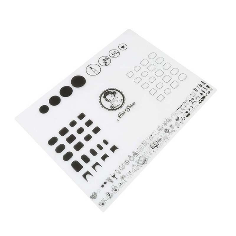 Opvouwbare mini siliconen nagelmat stempelmat nagel oefentool draagbare sjabloonmat opvouwbare nagelkunsttool: Stijl 1