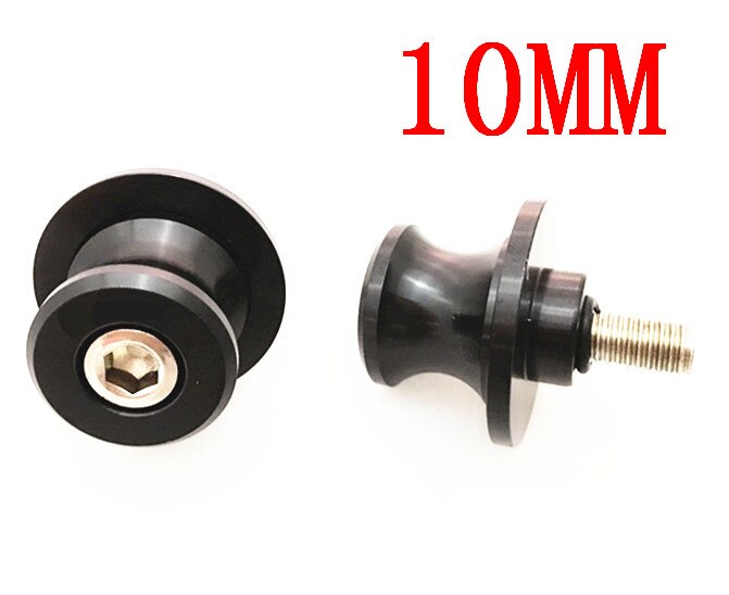 motorcycle 6mm 8mm 10mm swing arm Spool Sliders Swingarm Spool slider for SUZUKI GSXR600 GSXR750 B-KING GSXR1000 GSXR600: black-10mm