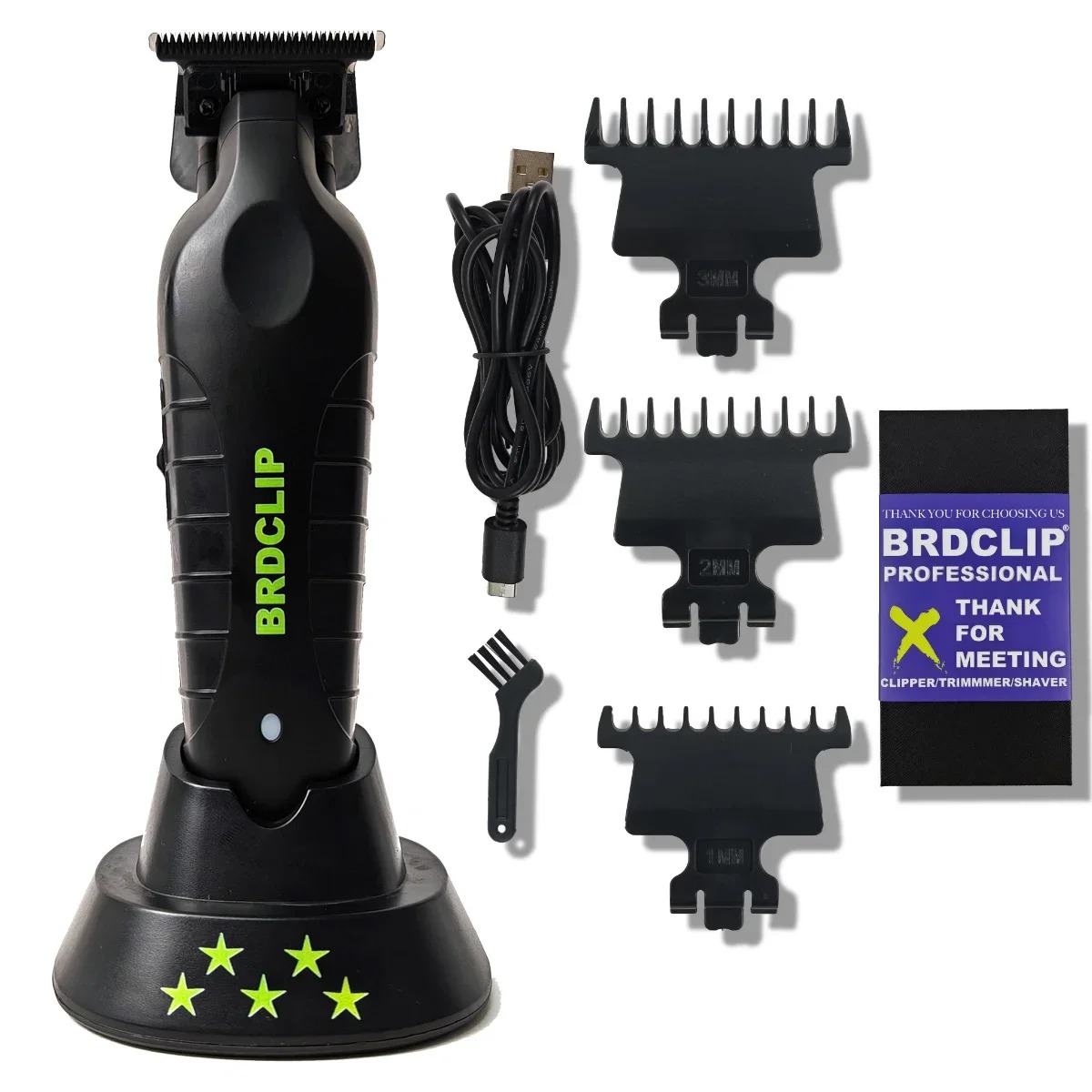 Professionele Elektrische Trimmer 7000 RPM Hoge snelheid Motor met Oplaadstation DLC Gecoat Mes Kappers Tondeuse 3 Kleuren Carving