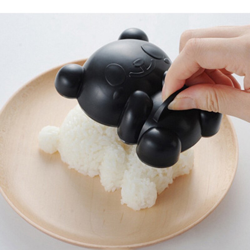 4pcs/set Panda Rice Mold DIY Sushi Mold Maker Dry Roasted Seaweed Cutter Sushi Making Kitchen Tools Bento Accessories