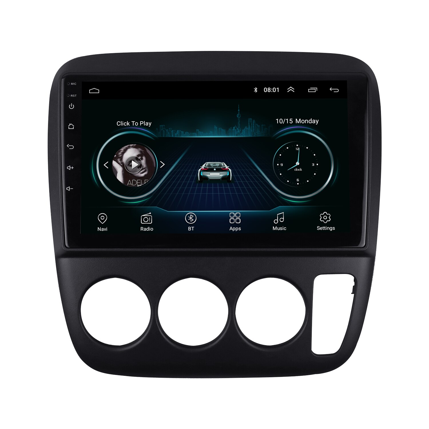 9 pulgadas Radio Fascia para HONDA CRV 2005 doble Din reproductor de DVD GPS Reftting Marco de instalación estéreo Panel Dash Kit bisel