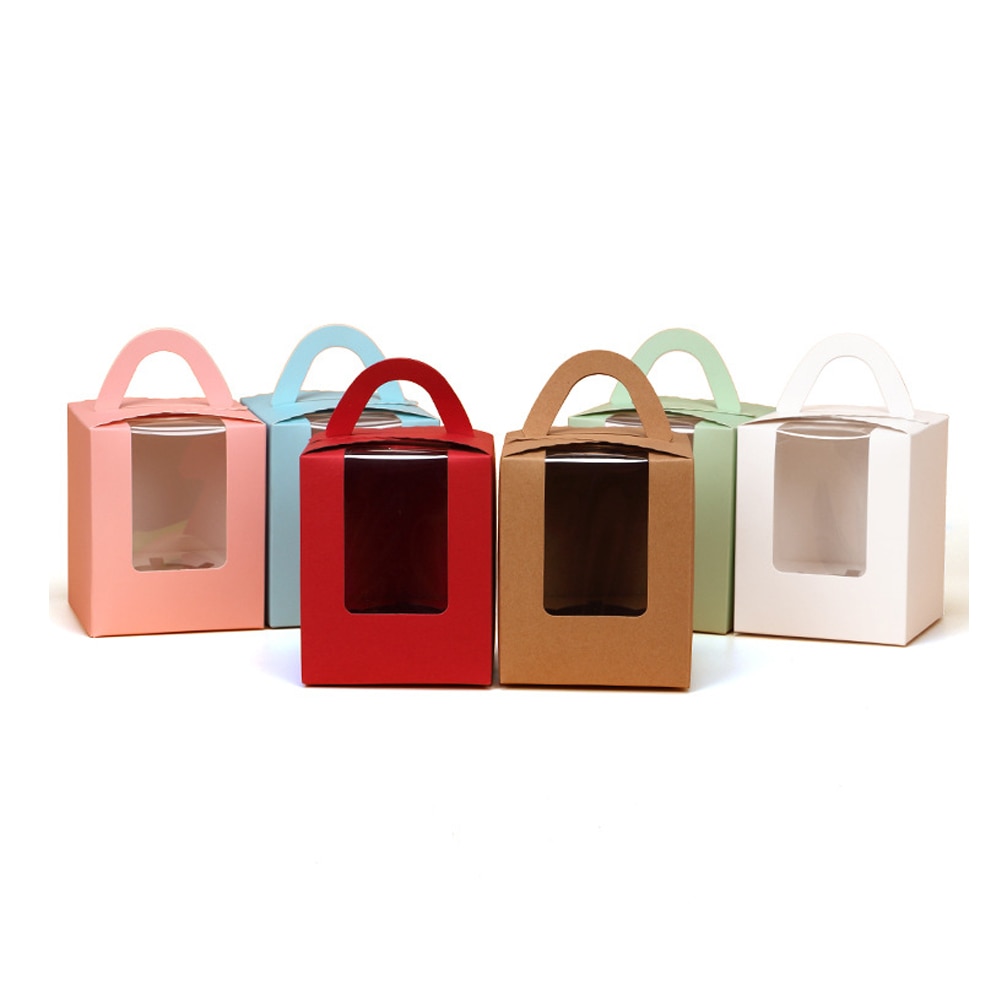 20 Stuks Cupcake Dozen Containers Met Kartonnen Insert Trapas Voor Kleine Wegwerp Voedsel Containers