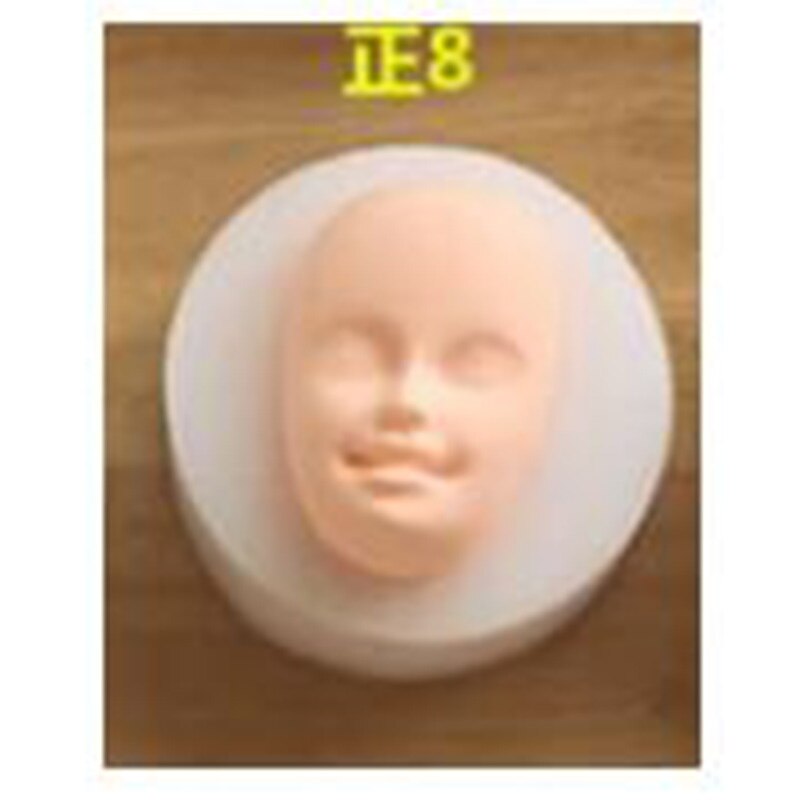 1 stk kake dekorasjonsverktøy 3d baby face myk leireformverktøy silikonform kake sjokoladegodteri bakeform fondant: 8