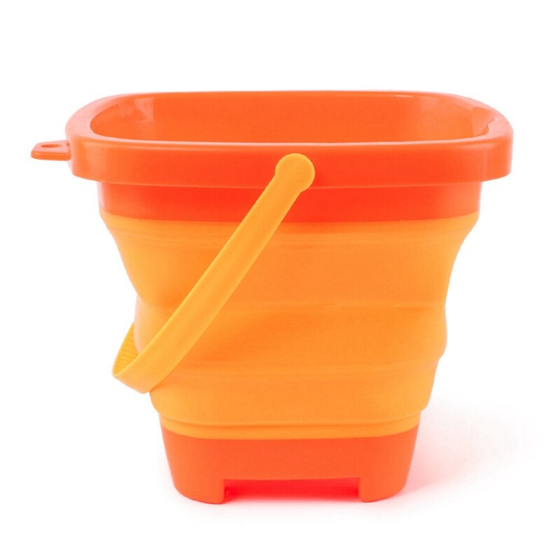 3PCS Foldable Bucket Foldable Pail Bucket Sand Buckets Silicone Collapsible Bucket for Kids Beach Play Camping 2L