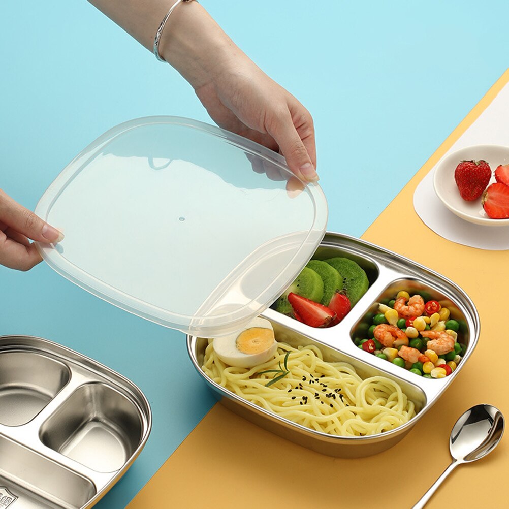 Divided Food Serving Plate Multi-use Buffet Plate Canteen Food Tray for Restaurant