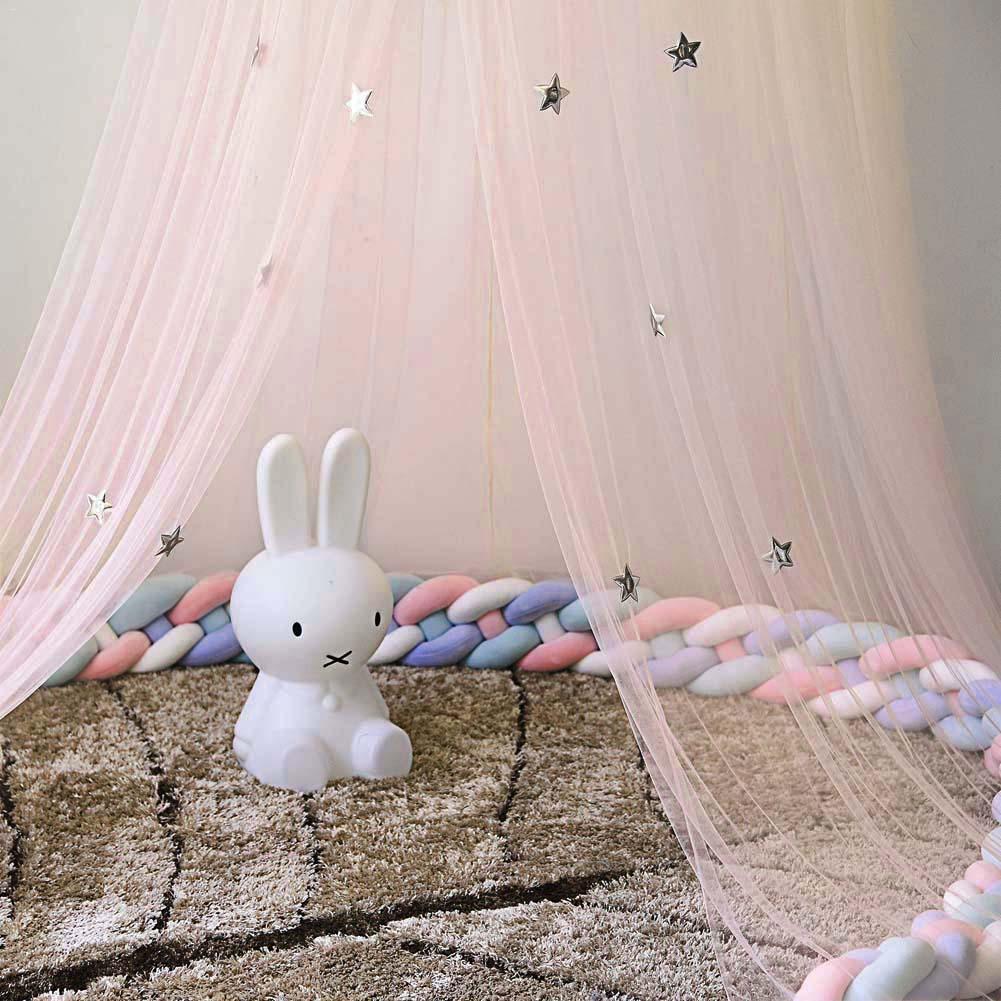 Children's Room Dome Mosquito Net Princess Room Feather Star Decorative Bed Net Free Installation Baby Game Tent