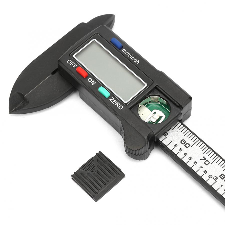 Digital mikrometer praktisk 100 mm plast elektronisk digital målemarkør med stor lcd-skærm digital kumpas 0.1mm læseværdi