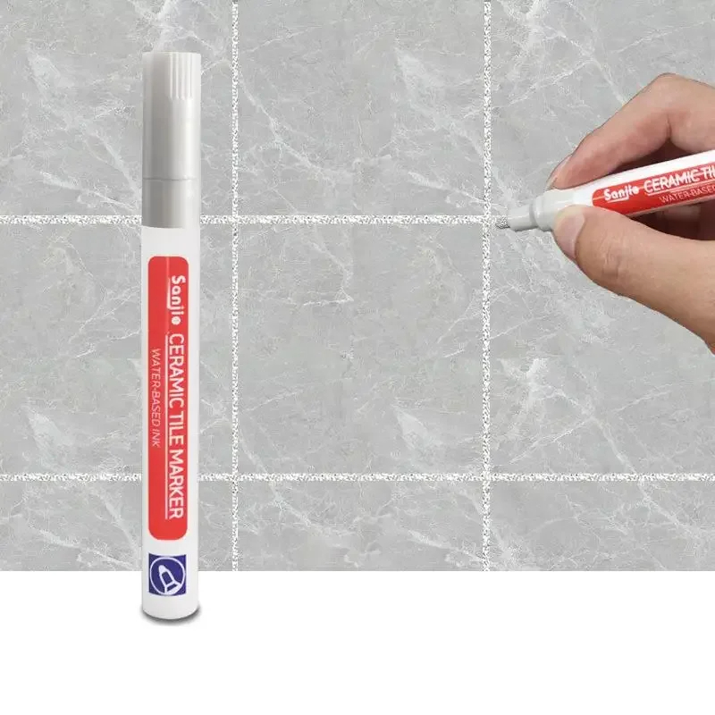 Stylo marqueur blanc étanche, réparation de couture murale, carrelage, marqueurs de coulis, sol salle de bains, outils de brosse à peinture de décontamination, 1/3 pièces: vert clair