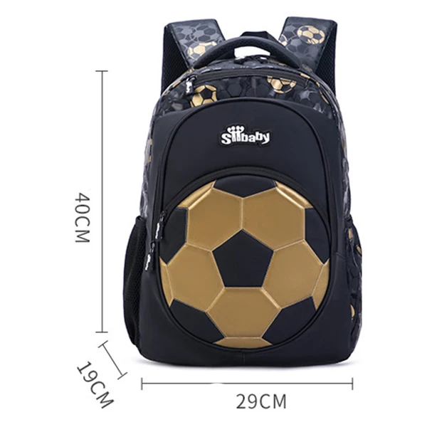 Neue 3D Nette Orthopädische Schule Tasche Für Jungen Cartoon Fußball Rucksack Kinder Kinder Hohe Kapazität Wasserdichte 1-3 grade Schul