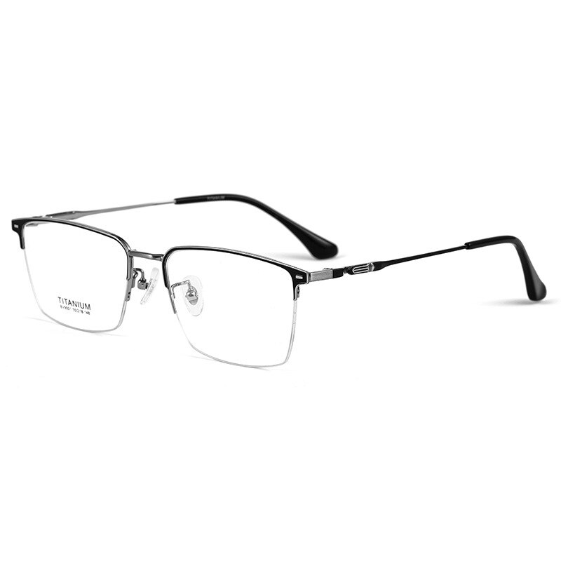 Montura de gafas de titanio puro para hombre, gafas graduadas de , a la , estilo de negocios, BV9001