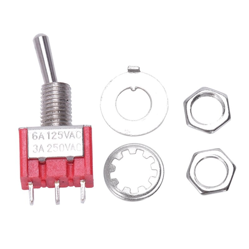 12 Pin 4PDT Op/Op 2 Positie Mini MTS-402 Tuimelschakelaar &amp; 2 Positie Spdt Mini Micro-Toggle schakelaar Rood