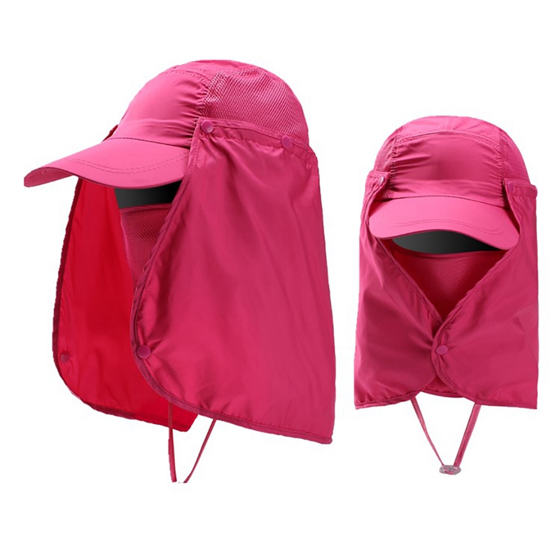 Fishing Flap Caps For Men Women Quick Dry Sunshade UV Protection Removable Ear Neck Cover Caps Mosquito-proof Hat Wild River Hat
