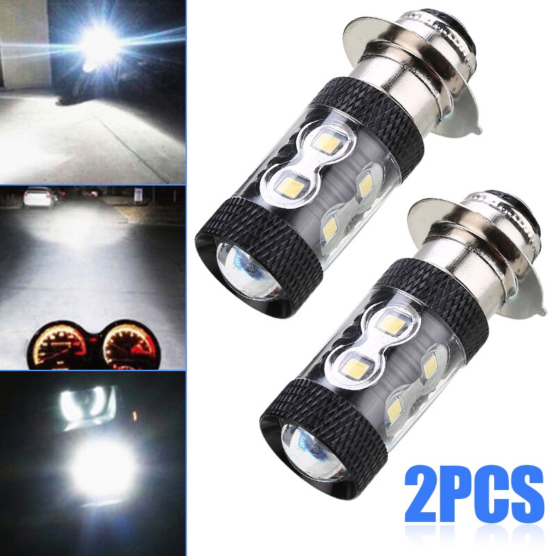 ATV Parts &amp; Accessories For Honda TRX 250 300 400 450 700 2x H6M 50W White LED HeadLight Bulb Mayitr