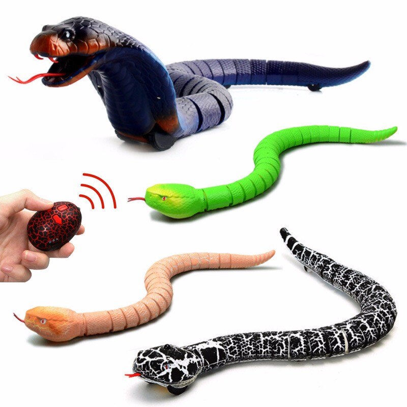Rechargeable Remote Control Snake Prank Toys Infrared RC Naja Cobra Viper with Egg Automatic Eletronic Snake Cat Teasering Play