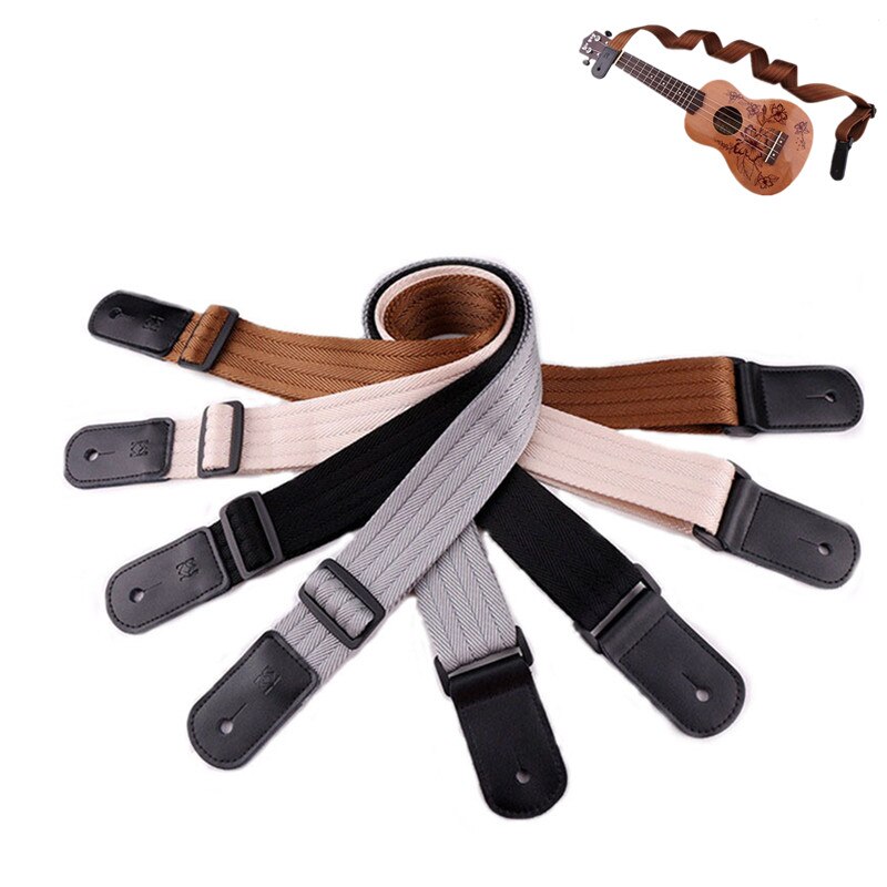 Katoen Kleine Ukulele Gitaarband Verstelbare Riem Ukulele Crossbody Schouderriem Gitaar Riem Accessoires