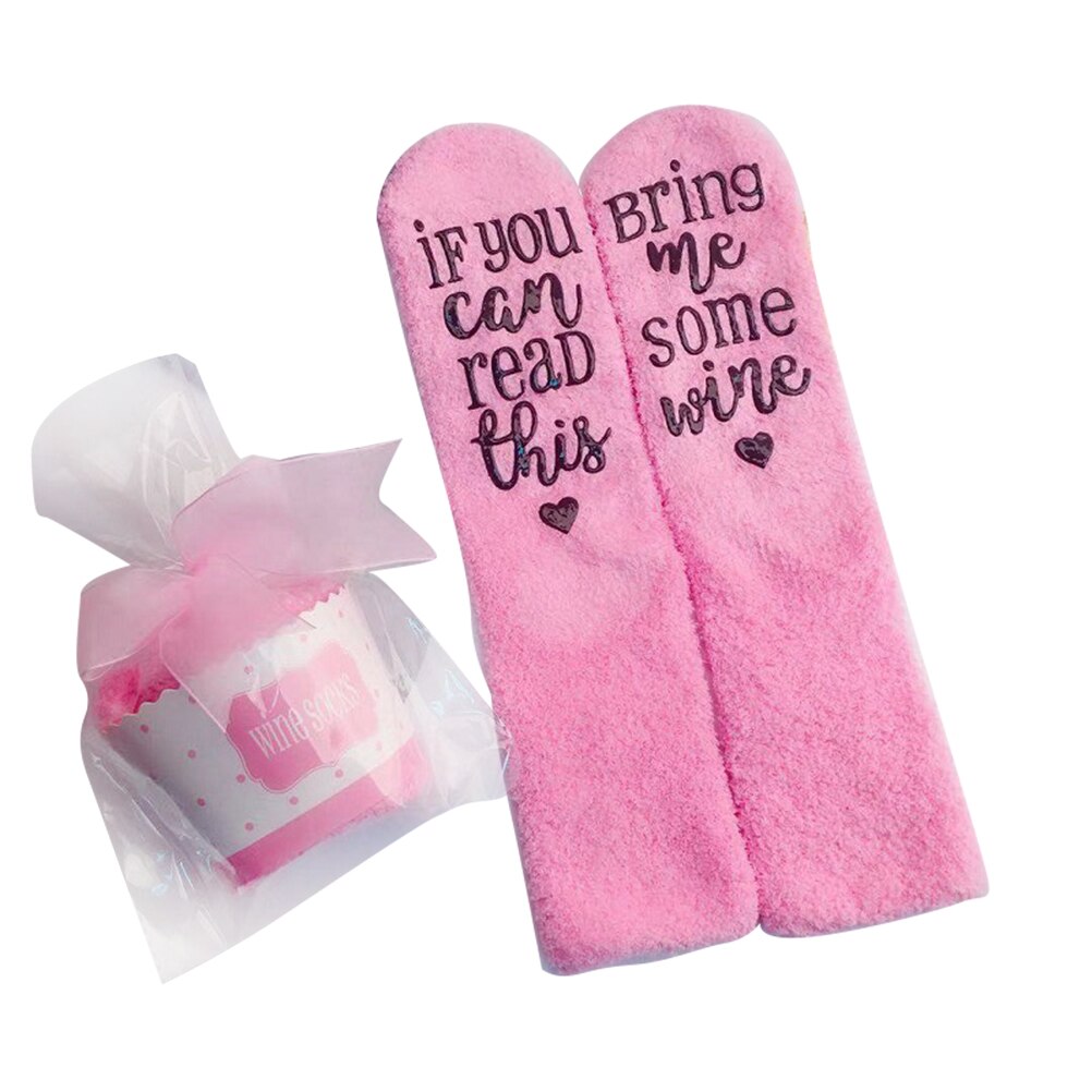 Dames heren wijnsokken met letteropdruk als je deze compressiesok kunt lezen stijlvolle unisex grappige sokken casual ademende sokken: A