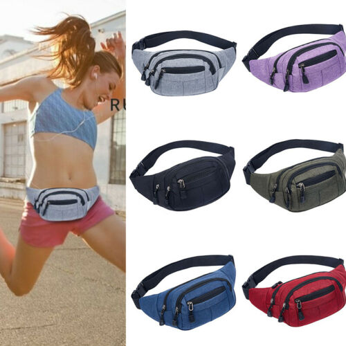 Travel Bum Bag Fanny Pack Waist Bag Zipped Outdoor Sports Shoulder Bag Pouch