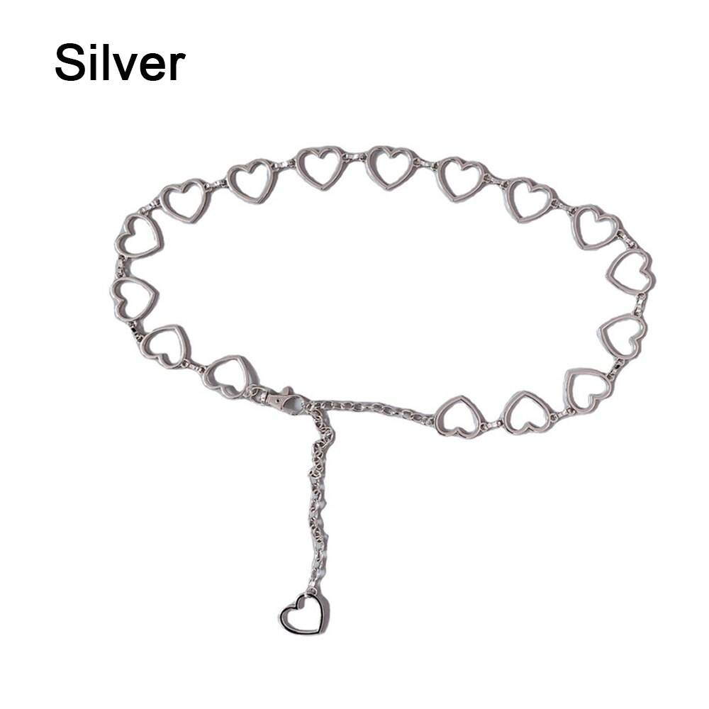 Vrouwen Mannen Broek Chain Punk Straat Vlinder Riem Taille Ketting Multi Layer Haak Broek Sleutelhanger Jeans Ketting Hiphop Sieraden: Type 4- silver