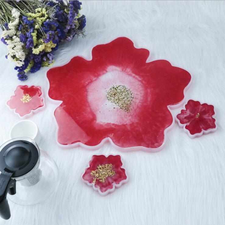 Trasparente Stampo In Silicone Fiore Secco In Resina Decorativa FAI DA TE fiori di ciliegio Montagne Della Muffa stampi in resina epossidica per gioielli