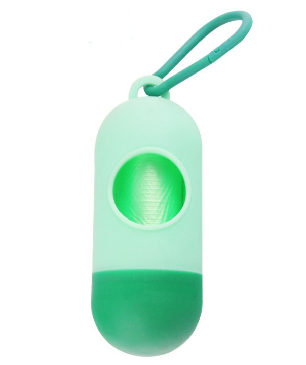 Sac poubelle pour chien avec distributeur de sacs à excréments et Clip de transport comprenant 1 rouleau (15 sacs) sacs anti-fuite respectueux de la terre pour animaux de compagnie: Jaune moutarde