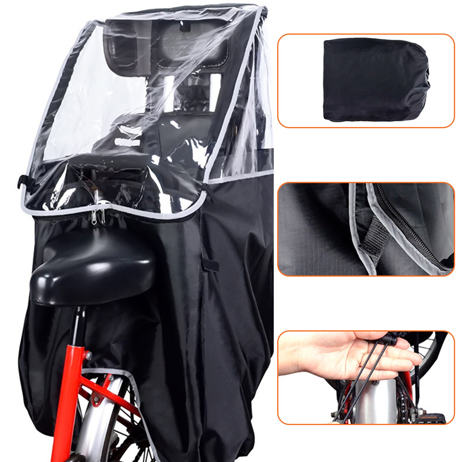 Rowerowa osłona przeciwdeszczowa PVC przezroczysty MTB Droga rower osłona przeciwdeszczowa wodoodporna wytrzymałość rowerowy deszcz ochronny sprzęt akcesoria rowerowe