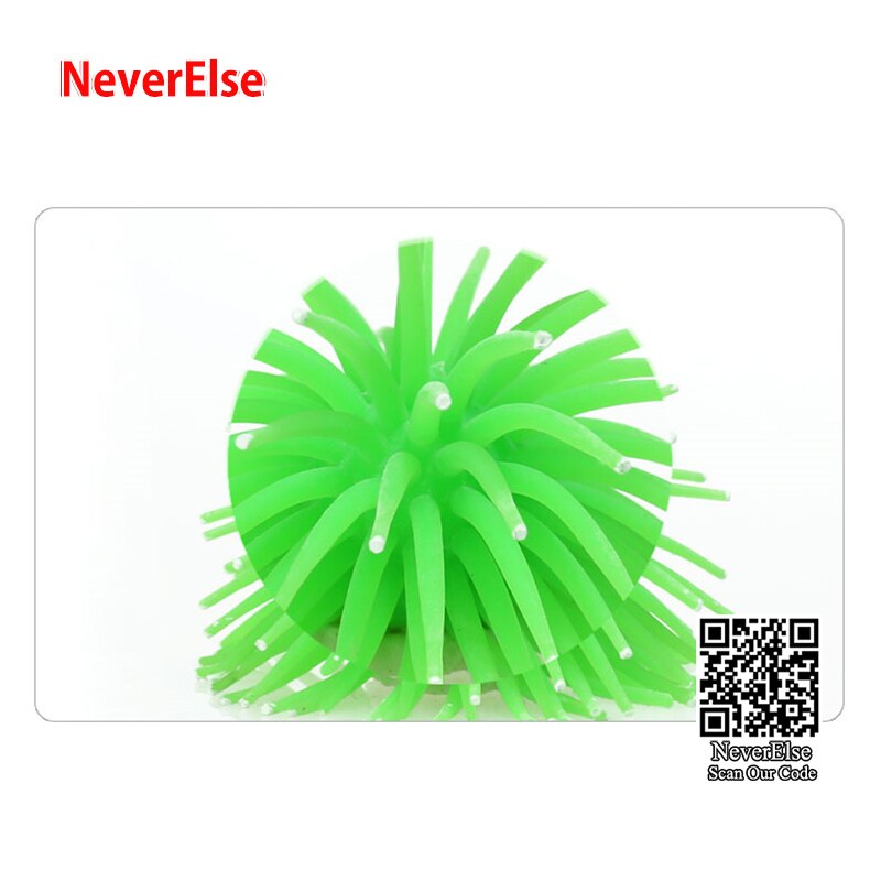 Enfeite de decoração para aquário, decoração de silicone para plantas, coral, dia 5/8/10cm, acessórios aquáticos para paisagem, mar: M Dia8cm