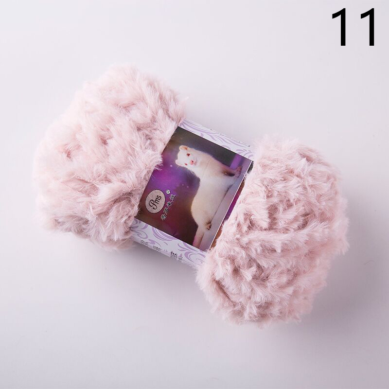 Fil de fausse fourrure en laine de cachemire, 50 g/rouleau, pour tricot à la main, Crochet, pull, fil pour vêtements de bébé, écharpe, fil de vison pelucheux: 11