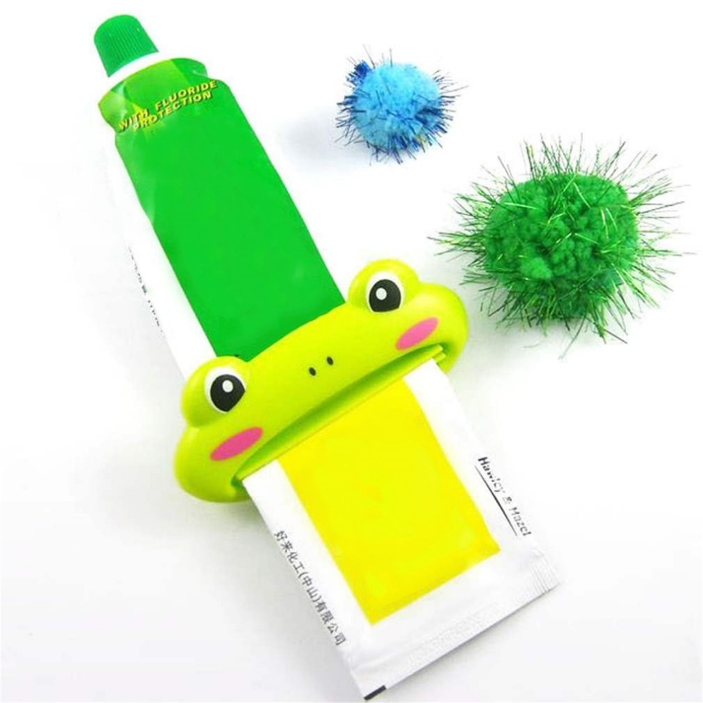 Random Style Cartoon Easy Squeezer Toothpaste Tube Dispenser Rolling Holder Cat/Frog/Panda/Pig