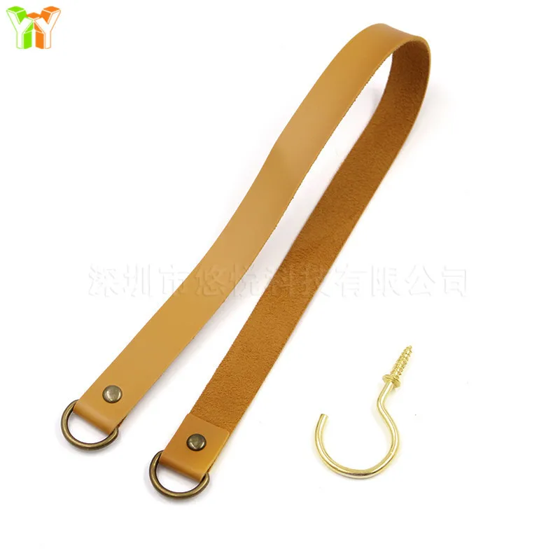 Lederen Gordijnband Achterkant Gordijnhouder Clip Gesp Touw Hotel Huis Decoratieve Kamer Accessoires Gordijn Tieback: YELLOW