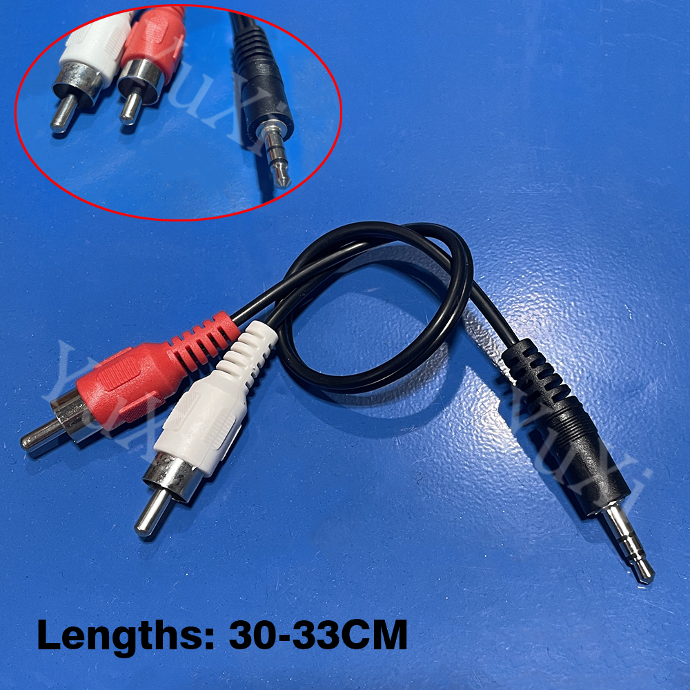 1 szt. 3,5 mm Jacek Aux robić 2RCA Kabel audio-wideo robić telewizora PC Telefon stereofoniczny Y Rozgałęźnik Kabel AV adapter 2 RCA Przewód robić VCR DVD: Beżowy