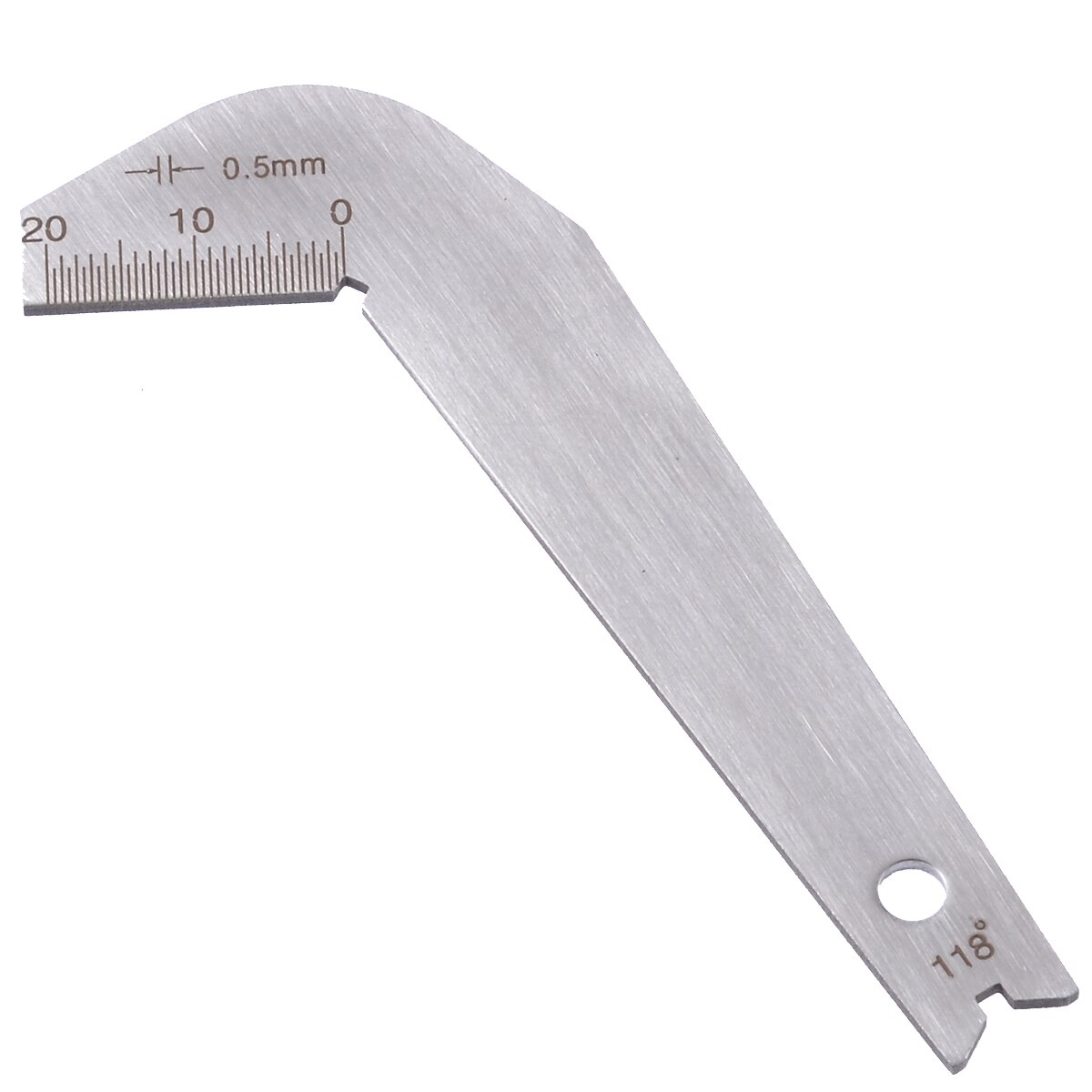 Neue Edelstahl Bohrer Winkel Messgerät 87,5X34,5X1,3mm Winkel Messgerät Rand Abmessungen messen Schärfen Werkzeug